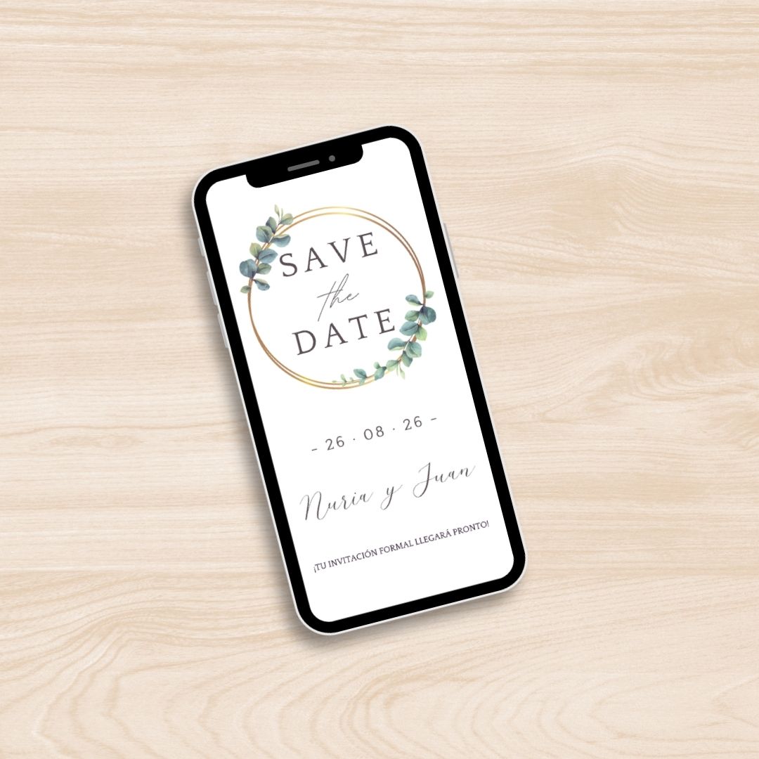 Save the Date digital Clásica